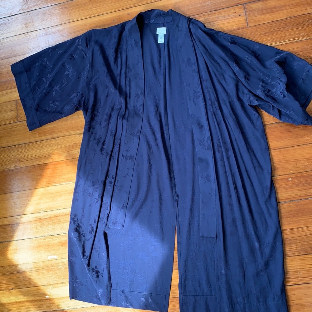 Navy patterned kimono